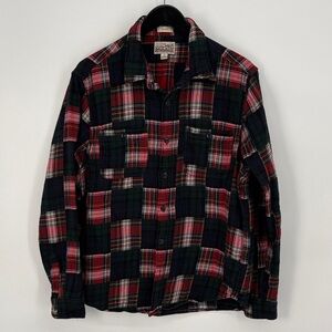 🎸 J. Crew mid weight flannel double brushed classic patchwork look button up